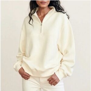 Jenni kayne cream white sweatshirt quite luxury bran Sz M